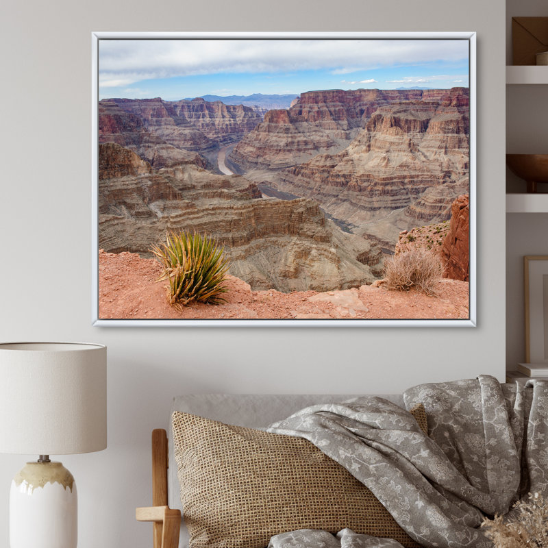 Grand Canyon à l'Ouest de l'Arizona II, H 30 po x l 40 po x P 1,5 po, Toile blanche