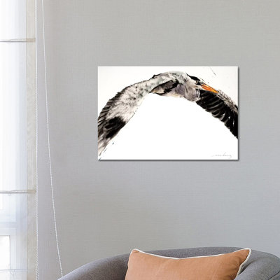 Stork In Flight II by Soo Beng Lim - Wrapped Canvas Painting