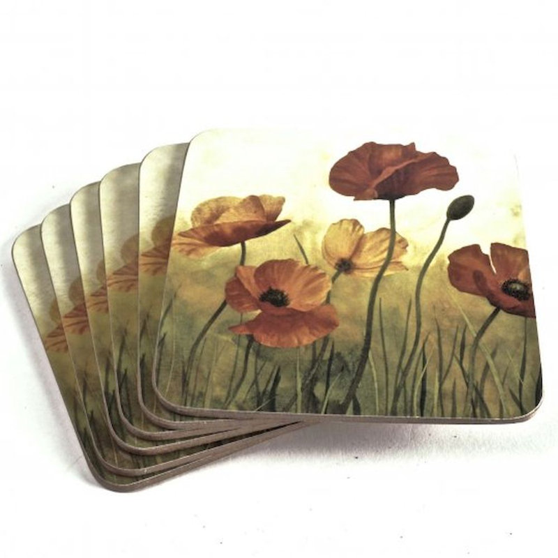Dessous de verre en liège Poppies