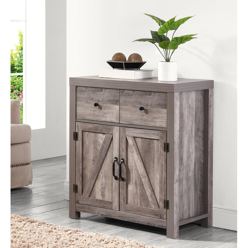 Quinton 2-Door Accent Cabinet, Gray