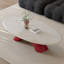 Table basse ovale en marbre gris-902964716