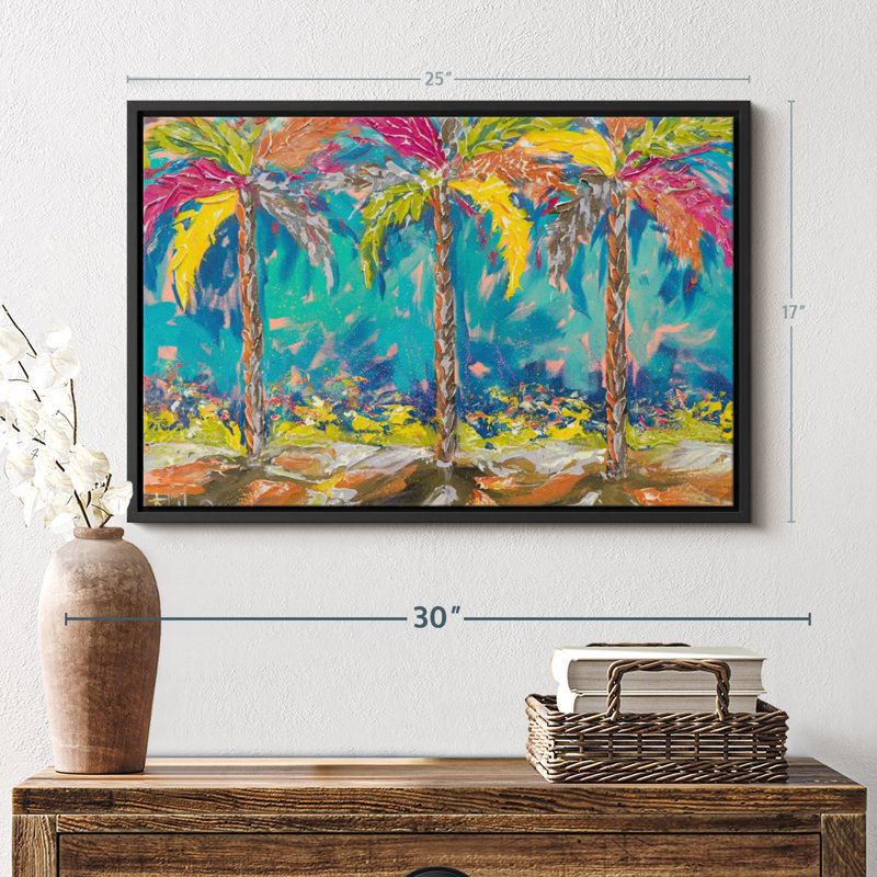 " Summer Tropical Palms ", 17" H x 25" W