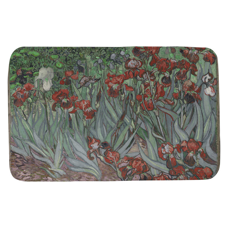 Tapis pour salle de bain Kandiyohi, l 17 po x L 24 po, Rouge