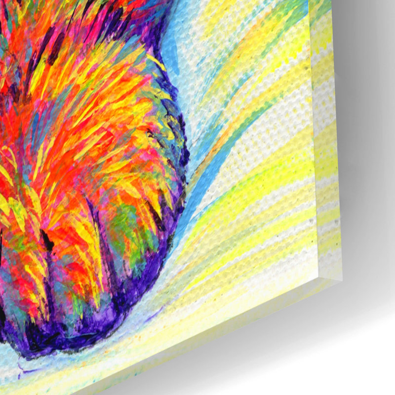 Rainbow Brown Tabby par Rebecca Wang Art, H 16 po x l 12 po