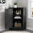 Bathroom Cabinet Triangle Corner Storage Cabinet With Adjustable Shelf Modern Style MDF Board-1855702218