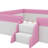 Upholstered Daybed Frame With Fence And Stairs-122526771-122526768
