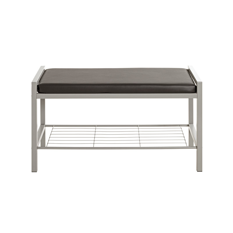 Ronald Faux Leather Upholstered Storage Bench, Black