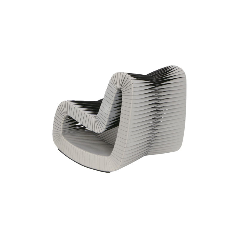 Seat Belt Rocking Chair, Gray/Black