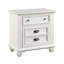 2 tables de chevet blanches - ameublement en bois massif avec 2 tiroirs et une finition pour le rangement,