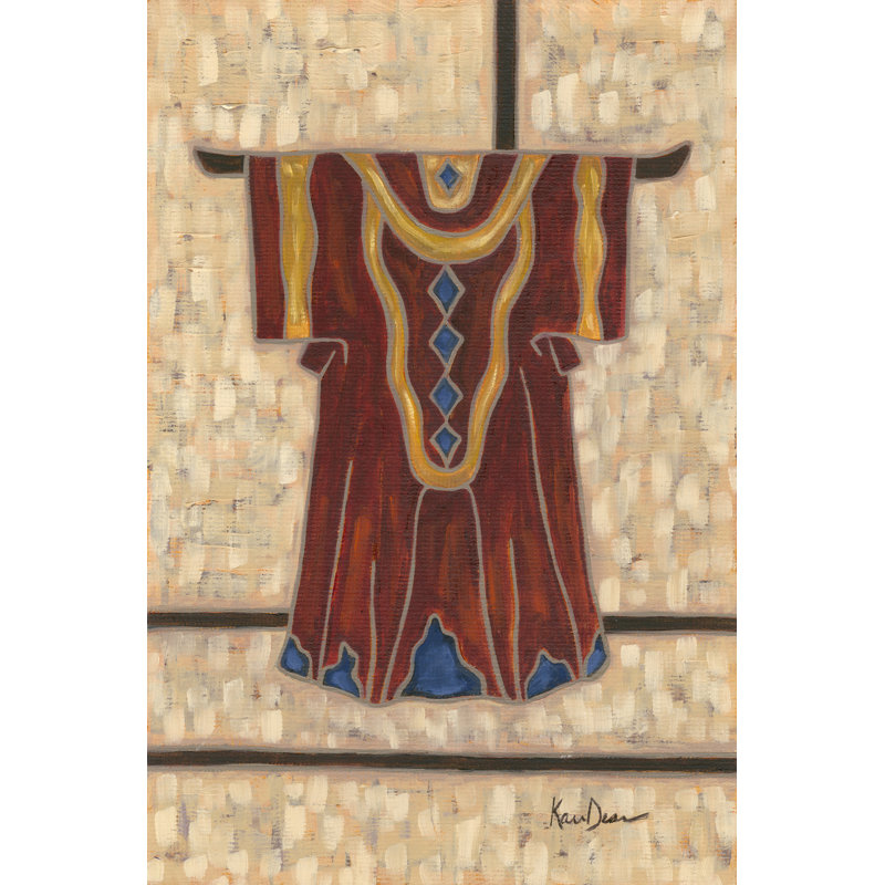 Primary Kimono III by Karen Deans - Wrapped Canvas Painting, 30cm H x 20cm W x 3.8cm D