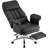 Faux Leather Executive Computer Chair Ergonomic Office Chair with footrest and Double-THick Padding Armrest-881434016