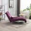 Chaise longue d'intérieur rembourrée capitonnée à boutons avec coussin-36796710