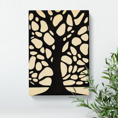 Silhouette Of A Tree No.4 - Wrapped Canvas