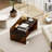 Freysteinn Acrylic Coffee Table,  2 Tiers Clear End Table with Storage Shelf-1086476488