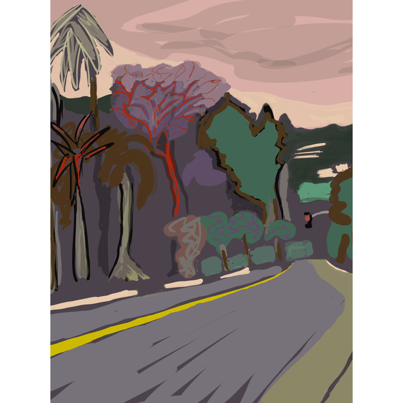 Benedict Canyon Print by Deborah Blum, 20" H x 16" W