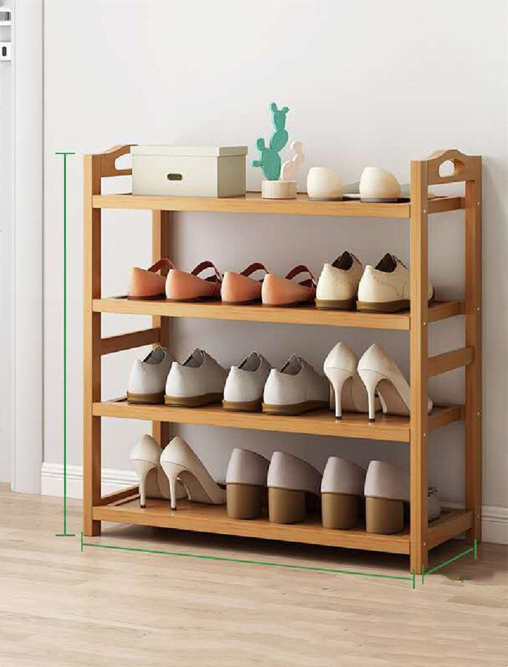 Ebern Designs 12 Pair Solid Wood Shoe Rack