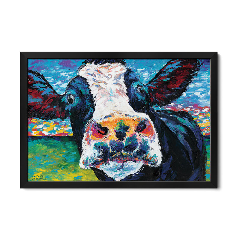 «Curious Cow II» par Carolee Vitaletti, H 16 po x l 24 po