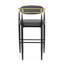 Tabouret de bar à hauteur de comptoir de 2, siège en tissu gris avec pieds en fer pour îlot de cuisine, capacité de poids maximale de 260 lb, siège rembourré et support robuste de 265 lb-494563118