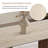 63-inch Modern Travertine-style Sintered Stone Dining Table, Glossy Stone Top With Walnut Wood-grain Base, Rectangular Dining Table For 4–6 People