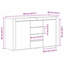 Sideboard 120 X 36 X 69 Cm Engineered Wood-815787606