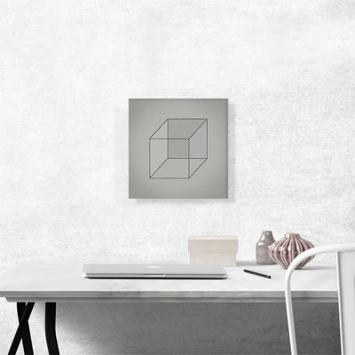 " Mid-Century Modern Cube Lines "