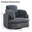 Fauteuil inclinable manuel pivotant avec accoudoirs amovibles et rangement-129390405