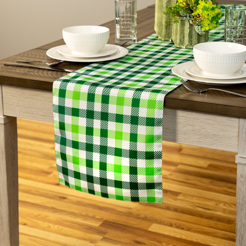 Chemin de table en polyester Gingham