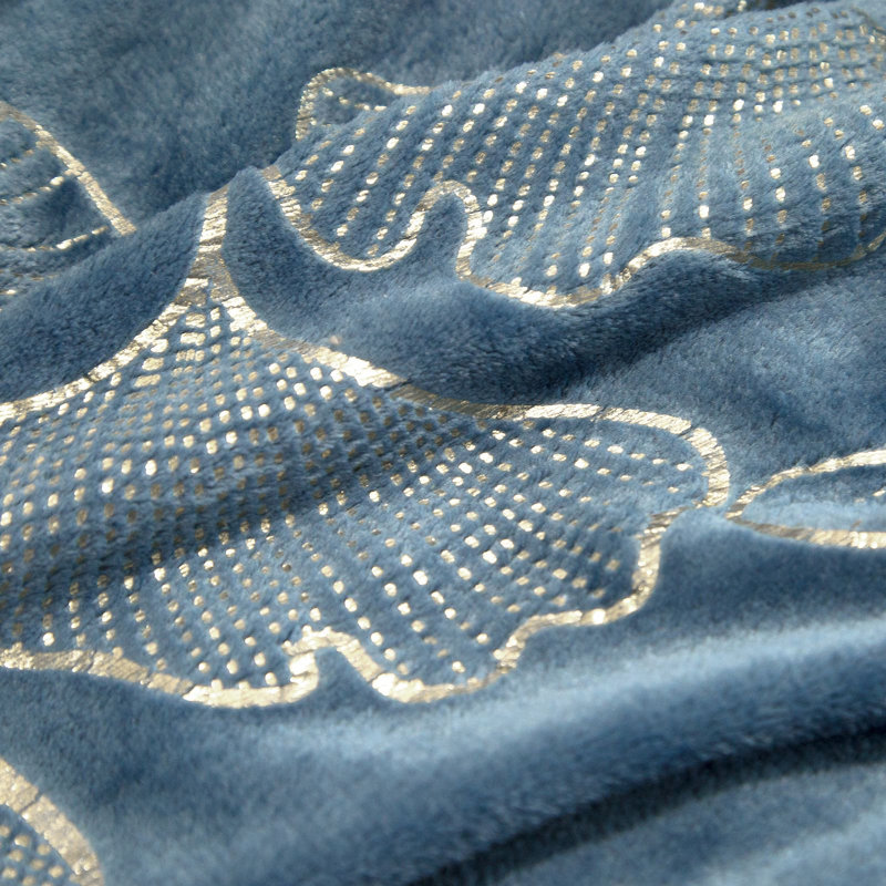 Buckthorn Plain Weave / Muslin Throw Blanket, Blue