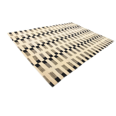 Tapis noir et blanc Noor