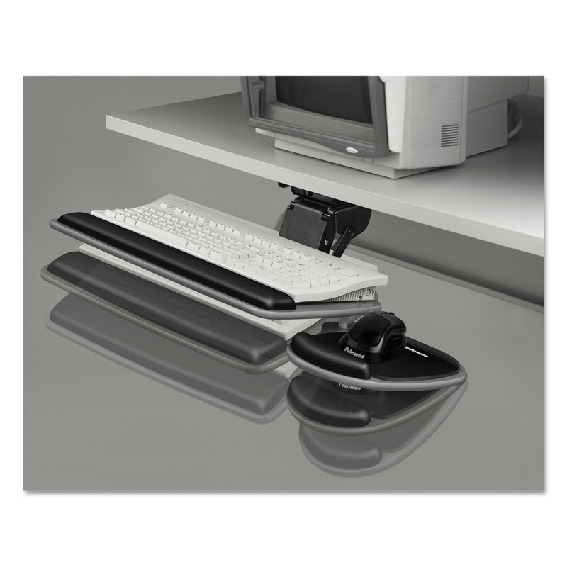 Fellowes® Underdesk Fully Adjustable Keyboard Plat 1'' H x 8.5'' W Desk