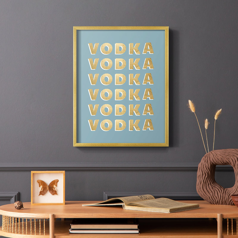 Vodka Framed Print - Solid Wood, 14" H x 11" W