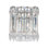 Quantum 1 Light 4.5in x 5in Wall Sconce in Polished Stainless Steel with Clear Optic Crystals