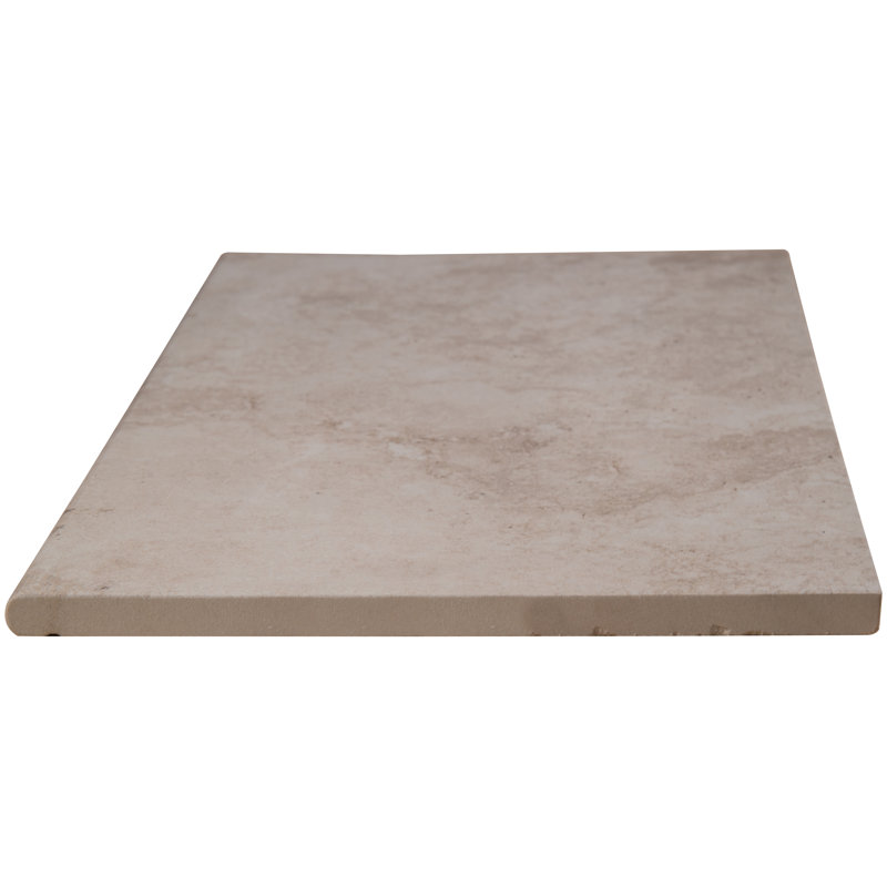 Quarzo 13" x 24" Porcelain Pool Coping, Tierra Beige