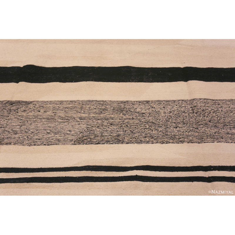 Tapis noir / blanc One-of-a-Kind Modern