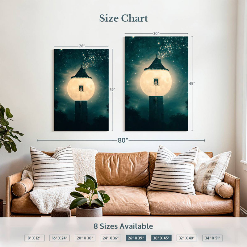Oberle The Moon Tower, 39" H x 26" W
