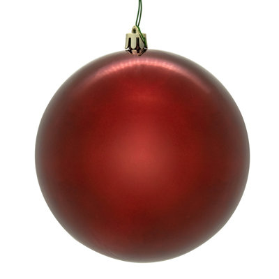  Ornement boule rouge cramoisi 4,75 po.