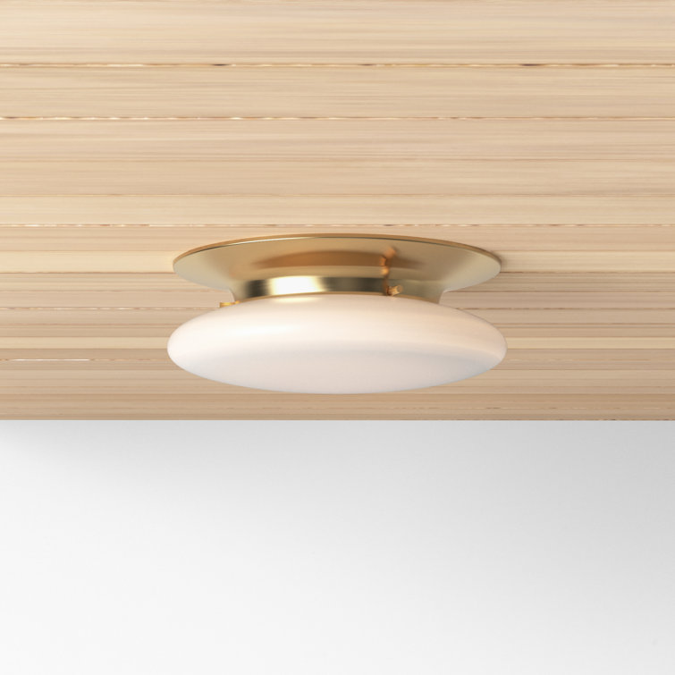 Alexander Single Light Glass LED Flush Mount