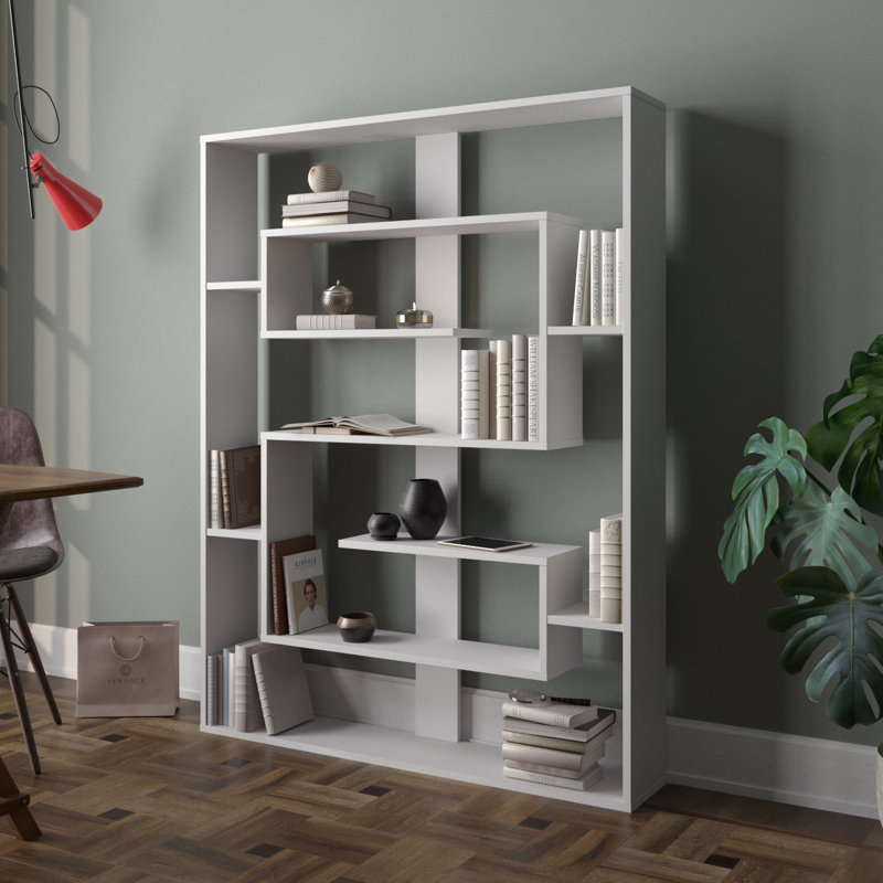 Esteban Modern Bookcase Bookshelf Shelving Unit, White