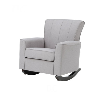 Light Grey Rocking Chair With Track Arm