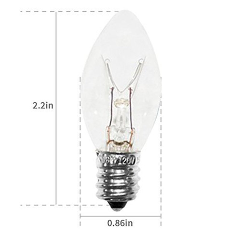 Ampoule à culot variable 25 watts E12 / candélabre à intensité variable 2500K Himalayan