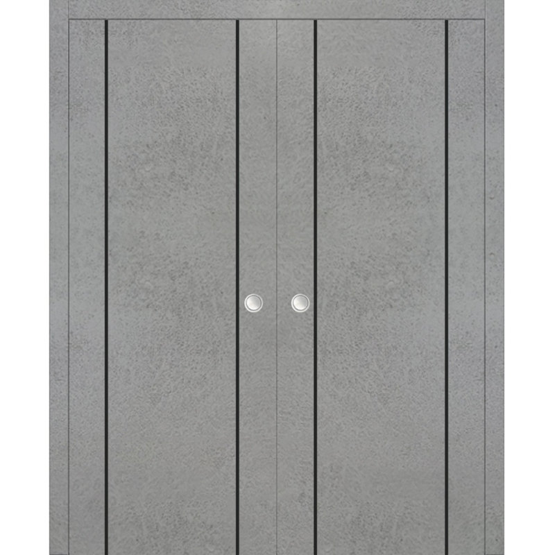 Portes françaises en bois massif massif, 60 po x 84 po