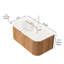 Meuble-lavabo de salle de bain 36 po avec lavabo en cristal transparent de couleur naturelle, lavabo rond à fermeture en douceur, tiroir, système, grand espace de rangement