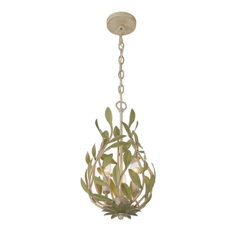 Lustre à thé vert champagne 9 po Glossop