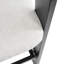 Tabouret de bar d'extérieur en aluminium Pula, chaise de bar, structure noire avec coussin gris-1892387964