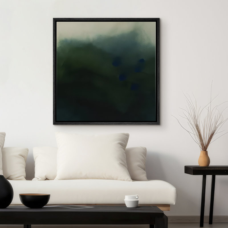 Reproduction d'art encadrée sur toile pour décor moderne neutre, Noir, H 16 po x l 16 po