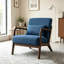 Chaise d'appoint moderne avec structure en bois-129239875