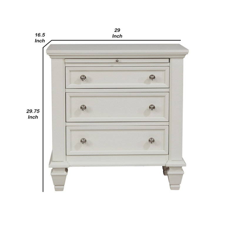 29'' W Nightstand, White
