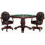 Fairfield Dark Cherry 54" Round 3 in 1 Pedestal Game Tablewith Bumper Pool
