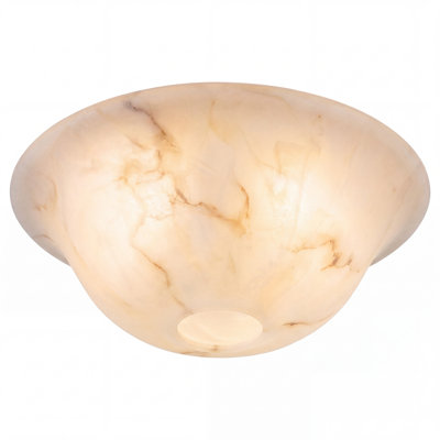 Kira Home 13" Ceiling Fan Globe Replacement Shade, Alabaster Resin Bowl