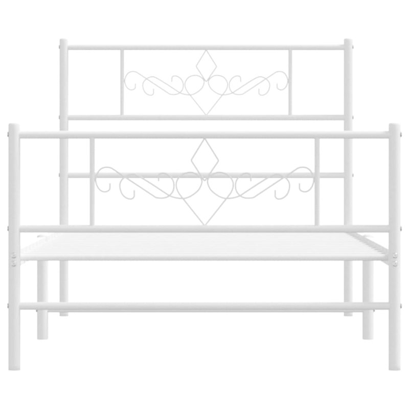 Cadre de lit en métal 12 po avec tête de lit sans matelas, Simple extra long